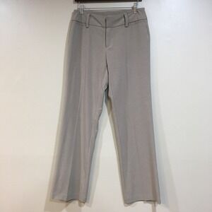 AB Studio Mid Rise Straight Leg Dress Pants Womens 4 Tan Work Neutral Minimalist